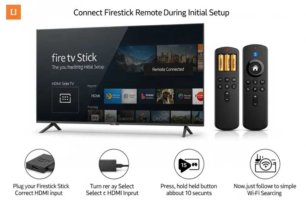 Connect Firestick Remote During Initial Setup