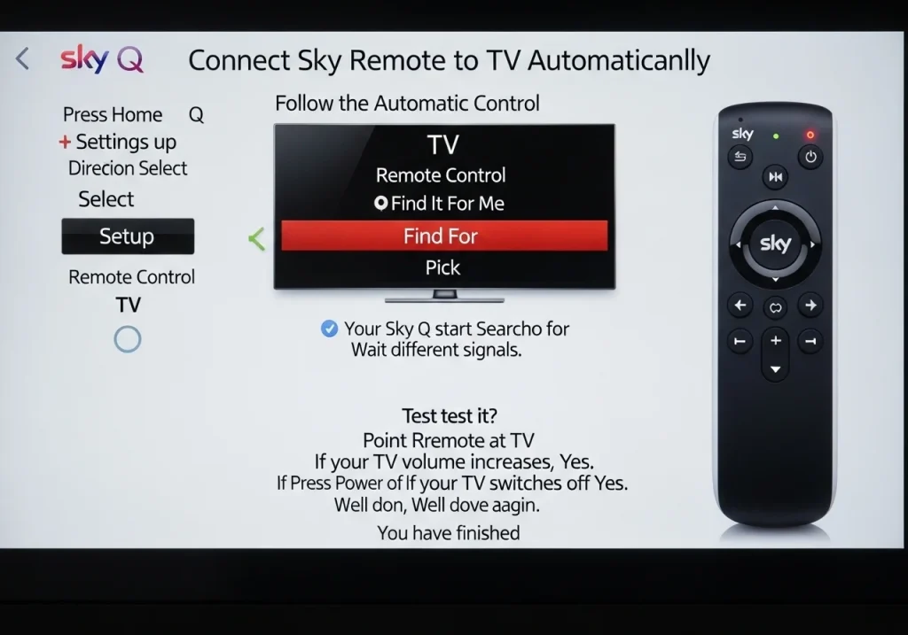 Connect Sky Remote to TV Automatically