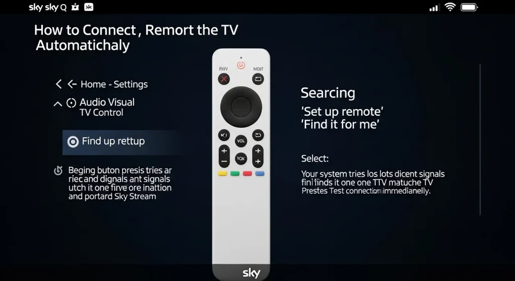 How to Connect the Sky Remote to the TV Automatically
