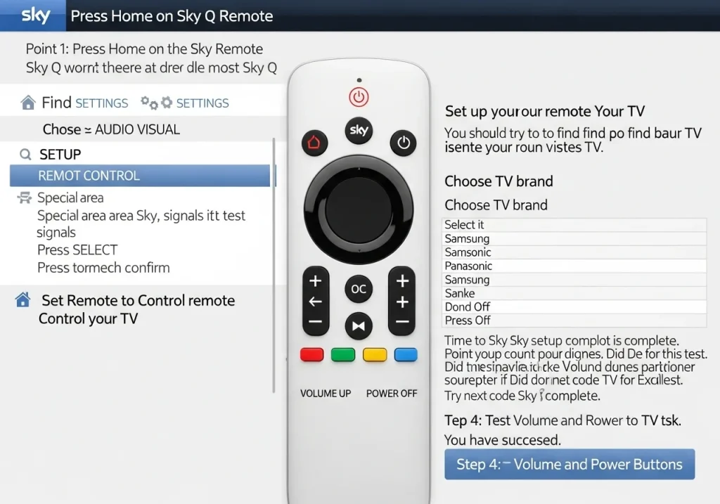 How to Set a Sky Q Remote to TV